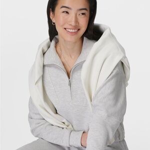 Sweaty Betty•Sand Wash Funnel Neck Sweatshirt - Zip Neck•Size XS•NWT